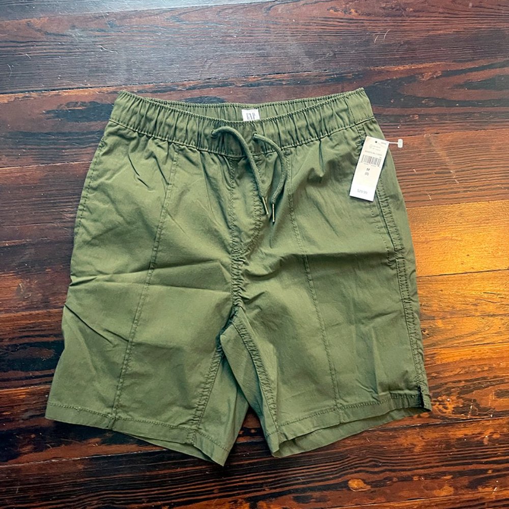 NWT Gap Boys Pull on Shorts Hybrid Army Green Size M (8)